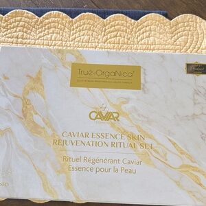 True Organica Caviar Essence Skin Rejuvenation Ritual Set - Gold and White